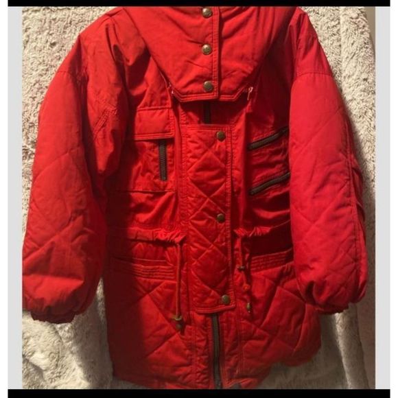 Express Athletique~ Down Filled parka Coat Vintage - Picture 1 of 8